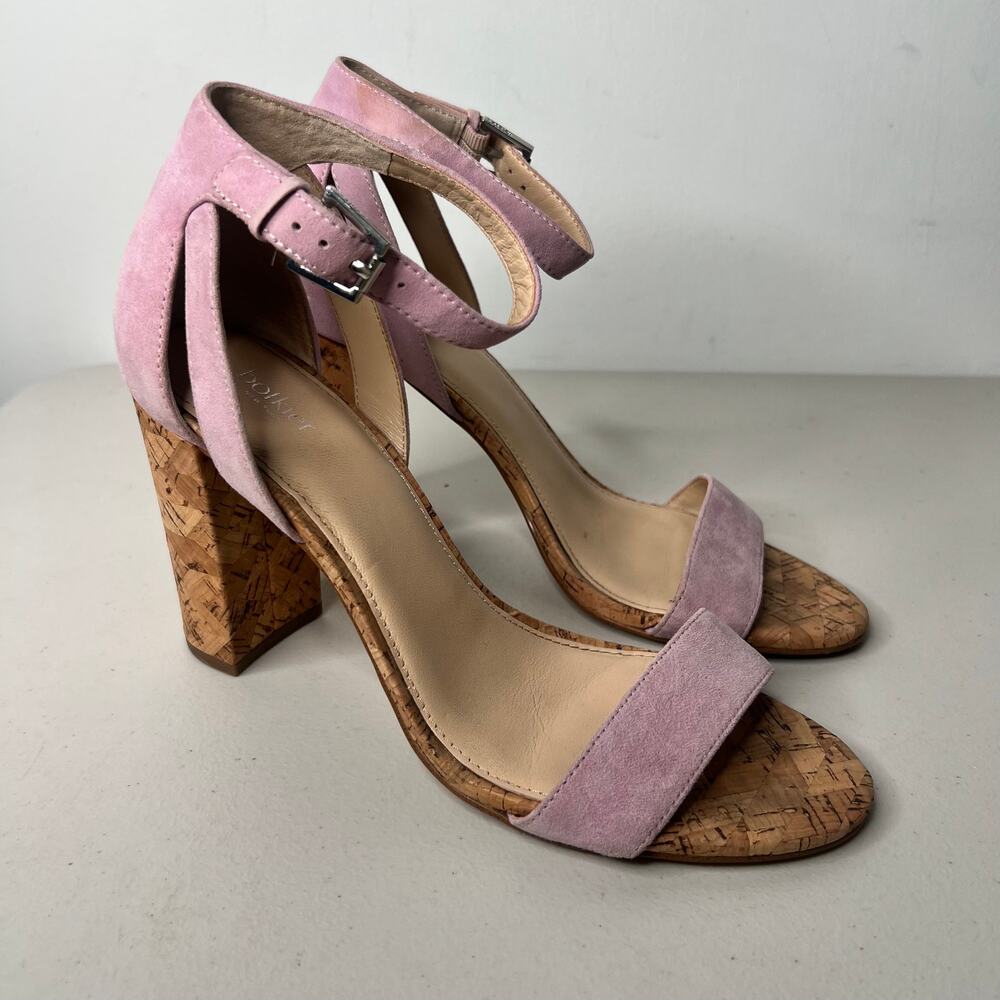 Botkier Pink Suede Cork Heels Size 9